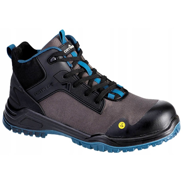 Bocanci de protectie Portwest, textil, negru/albastru, 41