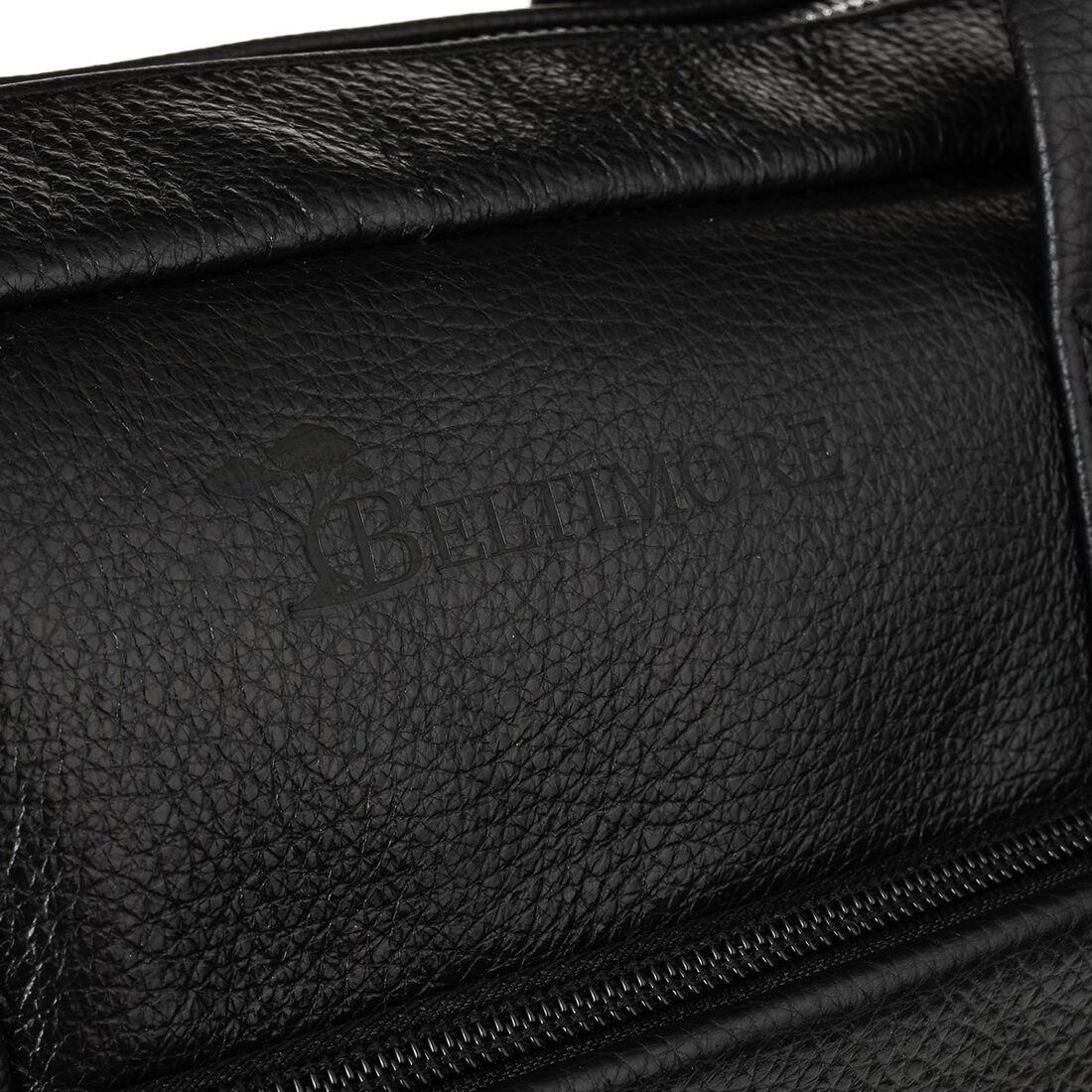 Geanta pentru laptop, Beltimore, Piele naturala, 40 x 15 x 30 cm, Negru