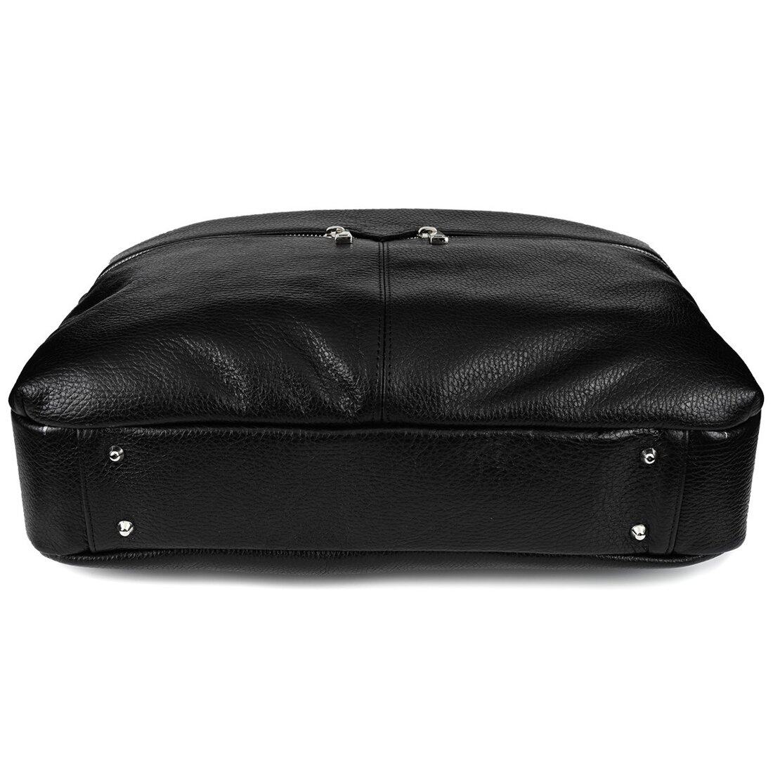Geanta pentru laptop, Beltimore, Piele naturala, 40 x 15 x 30 cm, Negru