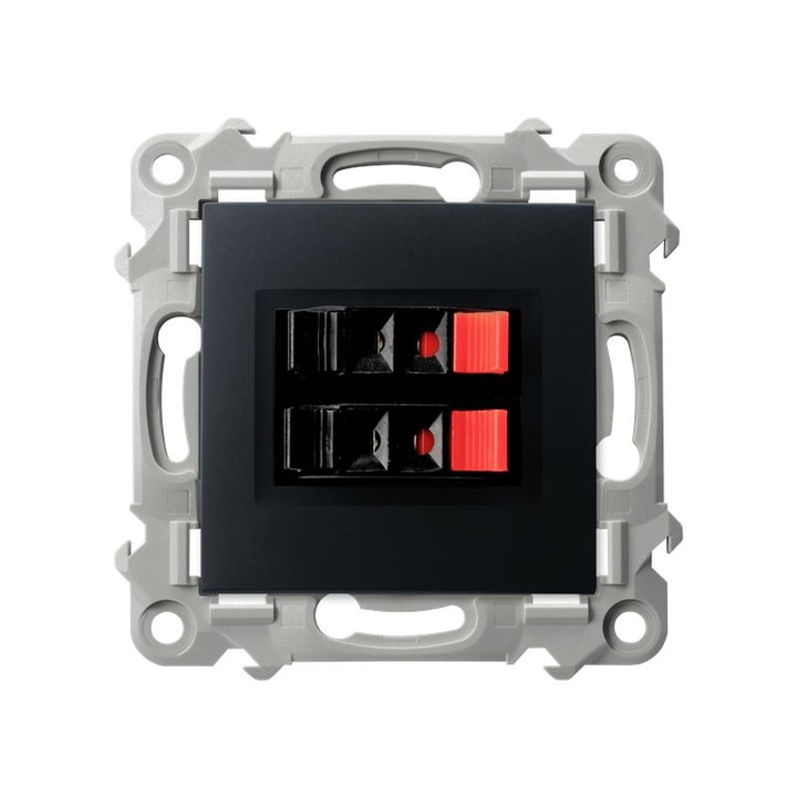 Priza, Ospel, Metal, Negru, 75x75x40 mm