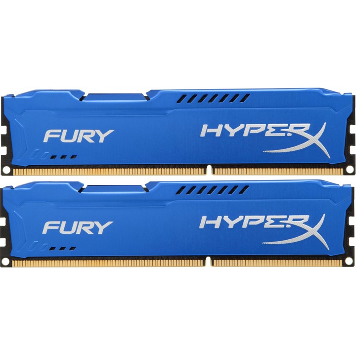 Memorie HyperX FURY Blue 8GB, DDR3, 1600MHz, CL10, 1.5V, kit 2x4GB