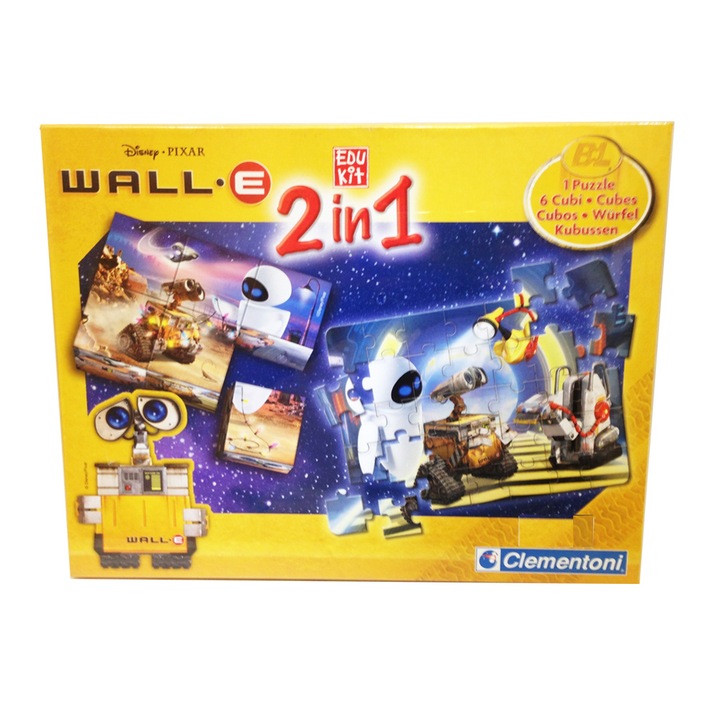 Пъзели и кубчета Disney Edukit Wall-Е 2 в 1, 126354