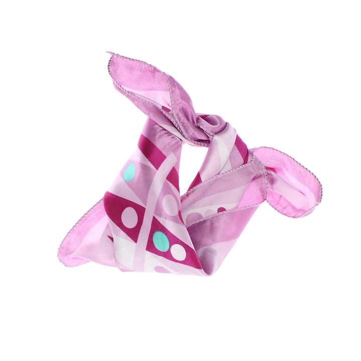 Batic dama, Buticcochet 50x50 cm, satin multicolor, accesoriu fashion modern usor de asortat - ES2595