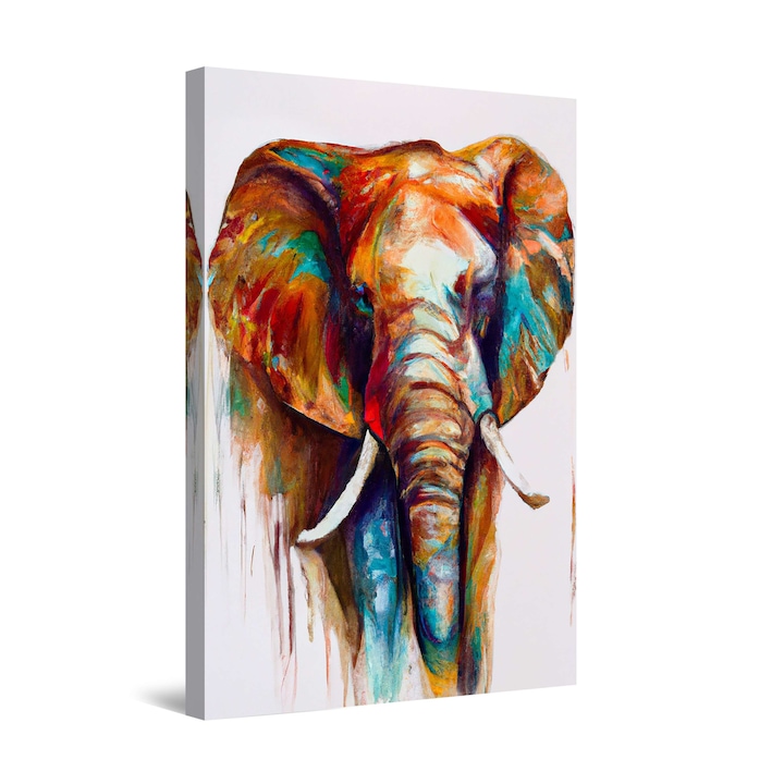Tablou DualView Startonight Culorile Unui Elefant, luminos in intuneric, 80 x 120 cm