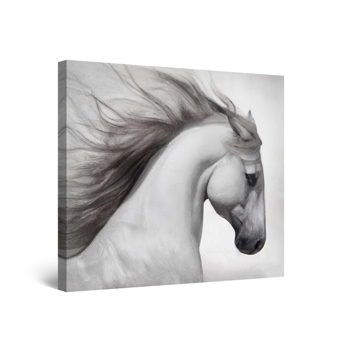 Tablou DualView Startonight Cal Alb Magic, luminos in intuneric, 80 x 80 cm