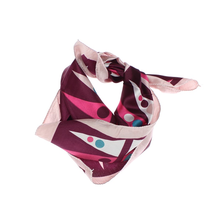 Batic dama, Buticcochet 50x50 cm, din satin, multicolor, design deosebit pentru tinute speciale - ES2644