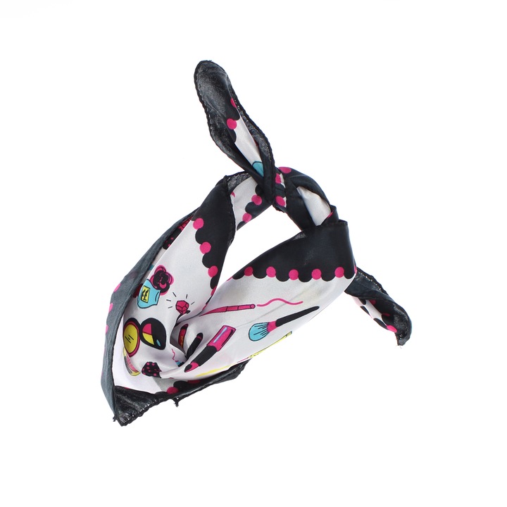 Batic dama Buticcochet 50x50 cm, satin, multicolor, aspect rafinat potrivit pentru orice ocazie - ES2646