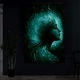 Tablou DualView Startonight Femeie Rasucita Galben-Albastu-Rosie, luminos in intuneric, 80 x 120 cm