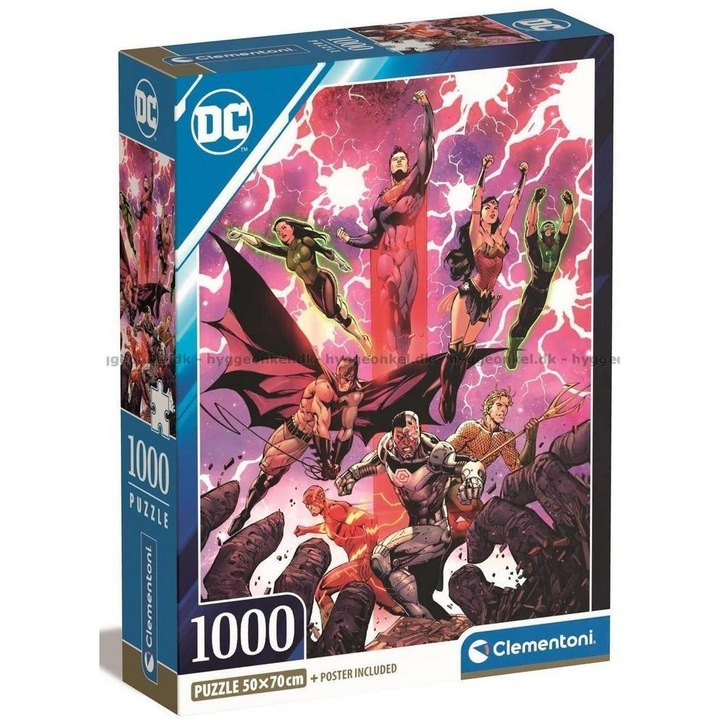Пъзел 1000 Компактен Dc Comics Лигата на справедливостта Clementoni