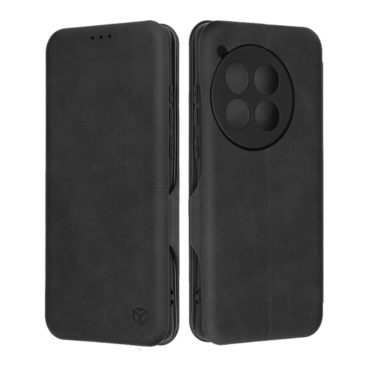 Защитен флип капак, съвместим с OnePlus 12, Safe Wallet Plus, екологична кожа, черен