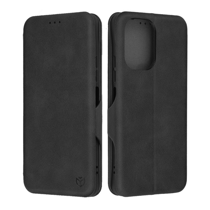 Husa Techsuit Safe Wallet Plus pentru Xiaomi Redmi 13C 5G/Poco M6, Neagra