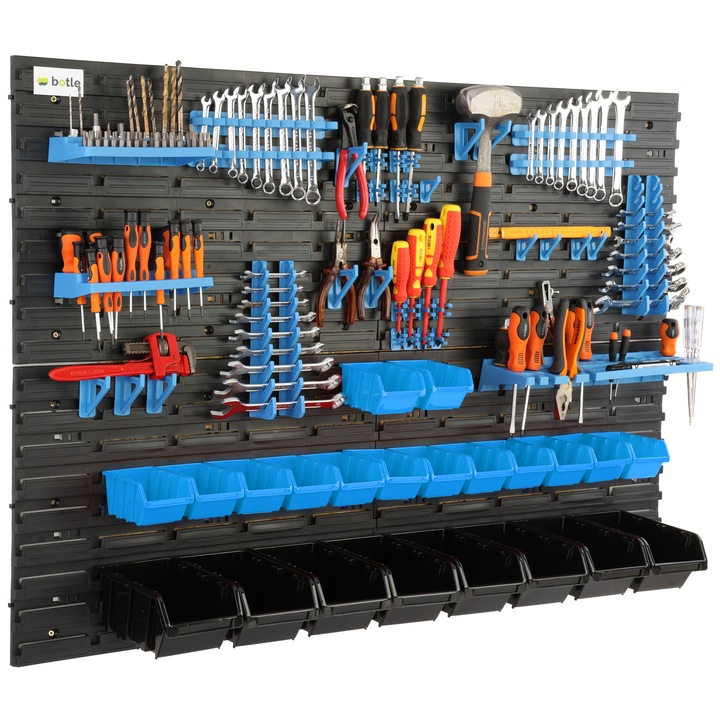 Raft pentru scule de atelier, BOTLE, 115x78, Albastru/Negru