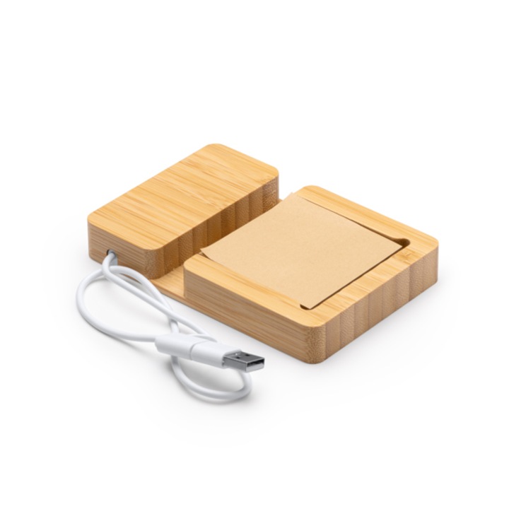 USB порт MARIEL, Бамбук, 10W, Type-C кабел, 130 листчета, Кафяв, 8, 5 х 1, 8 х 12, 7 см