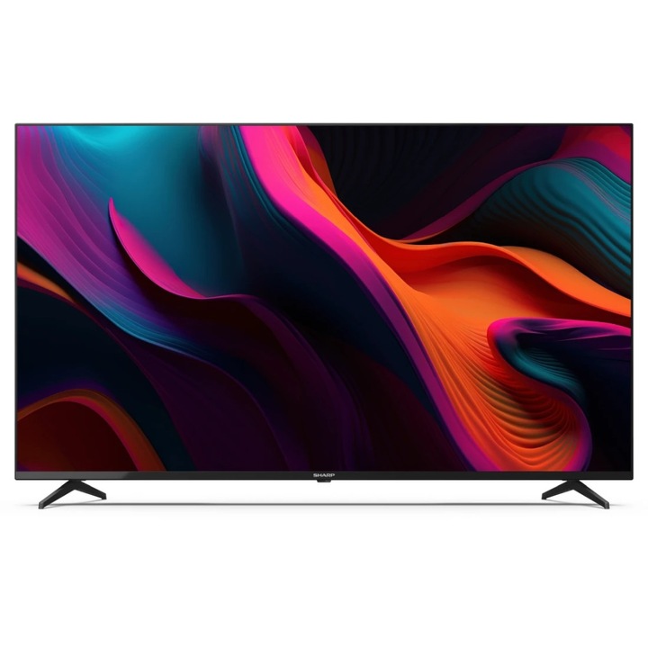 Телевизор Sharp 50GL4260E, 50" LED Google TV, 4K Ultra HD 3840x2160 Frameless, AQUOS, 1 000 000:1, DVB-T/T2/C/S/S2, Active Motion 1000, HDR10, Dolby Atmos, Dolby Vision, Google Assistant, Chromecast Built-in, HDMI 2.1 with eARC, 3.5mm Headphone 50GL4260E