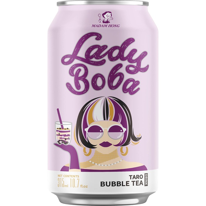 Bubble Tea, Lady Boba, Taro, 315ml