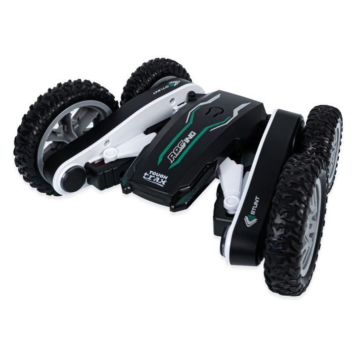 Masina cu telecomanda RC pentru copii, cascadorie, de drift cu rotire la 360 grade si rasturnari de 180 grade, rapida, 4WD, Rock Crawler, off-road, controlate prin radio, negru