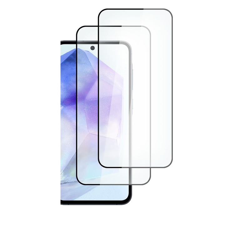 2 db védőfólia készlet, HOFI Full Cover Pro Tempered Glass 0,3mm, Samsung Galaxy A35 5G / A55 5G készülékekhez, fekete