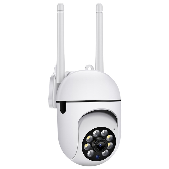 Camera video wireless HD viziune nocturna, PTZ control plafon montat pe perete monitorizare de securitate
