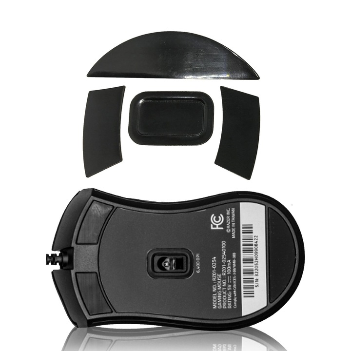 Talpa autoadeziva de schimb pentru Mouse Razer Viper 2000, Viper 6400, glisare lina, mouse feet, picioruse de schimb, Gaming, Office