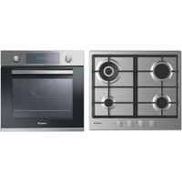 Pachet Cuptor incorporabil Candy FCP605X_E, Electric, 65 l, Display, Grill, Display, Clasa A+, Inox + Plita incorporabila Candy CHG6BR4WX, Gaz, 4 arzatoare, Aprindere electrica, Siguranta arzatoare, 60 cm, Inox