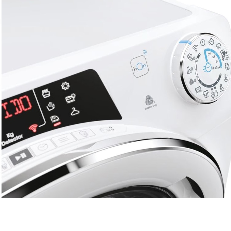 Masina de spalat rufe cu uscator Candy Rapid’O ROW4966DWMCT\1-S, Spalare 9 kg / Uscare 6 kg, 1400 rpm, Motor Speed Drive Inverter, Wi-Fi/ hOn app, Clasa A, Steam, Quick&Clean Technology, Alb