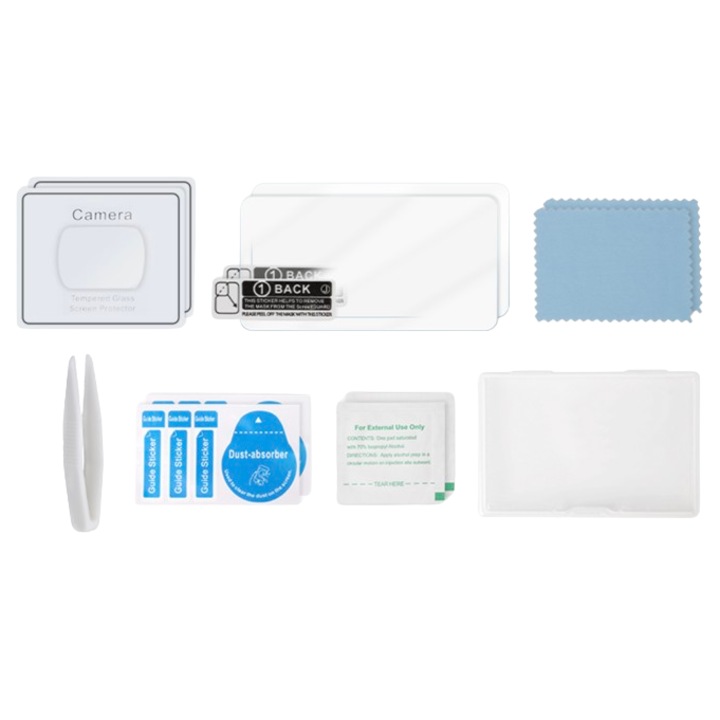 4 db biztonságos üveg készlet lencsékhez és képernyőhöz, Sunnylife, DJI Osmo Pockethez, átlátszó