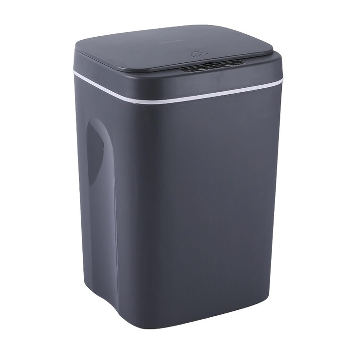 Black Gadgetry Автоматично сензорно кошче за боклук с LED, 16L капацитет, с капак против миризми и тихо отваряне/затваряне
