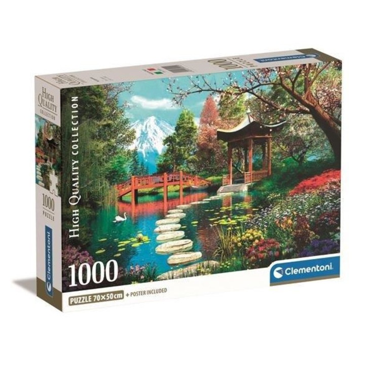 Пъзел, Clementoni, 1000 части, Fuji Garden, Многоцветен