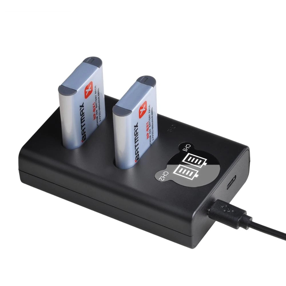 2x Batteria NP-BX1 Compatibile Sony - Alta Capacità Per Cyber-shot, Action Cam HDR-AS Series E Altri Modelli