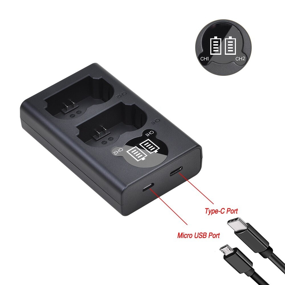 Caricabatterie NP-W235 18W Dual USB-C Per Fujifilm X-T4, X-T5, GFX - Ricarica Rapida E Display Digitale - Foto 9