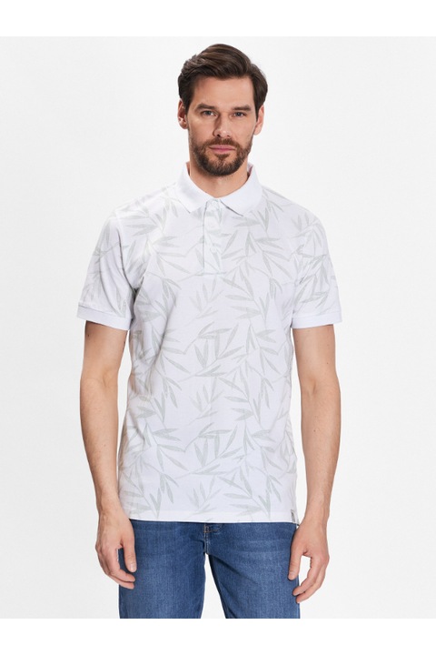 Tricou polo barbati, INDICODE, 302382316, Bumbac, Alb, L