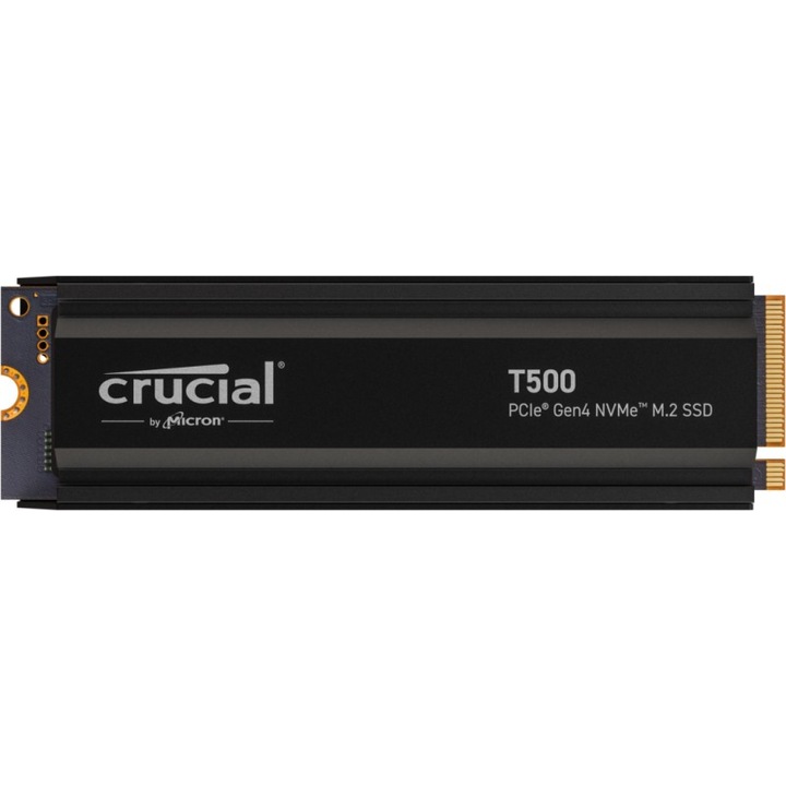 Crucial T500 1TB PCIe Gen4 NVMe M.2 SSD with heatsink, EAN: 649528940018