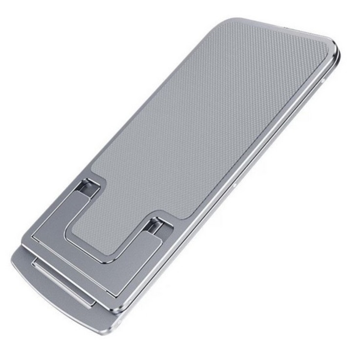 Suport Premium Ultra Subtire din Aluminiu pentru Telefon sau Tableta, DAVIDAMI CONCEPT® Premium, Pliabil si Ajustabil pe inaltime sau a unghilului de vizualizare