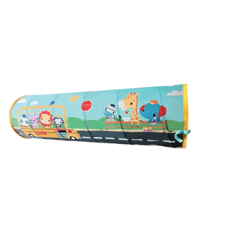 Játék babáknak, alagút, állatok, Fisher Price, Ø48x160cm