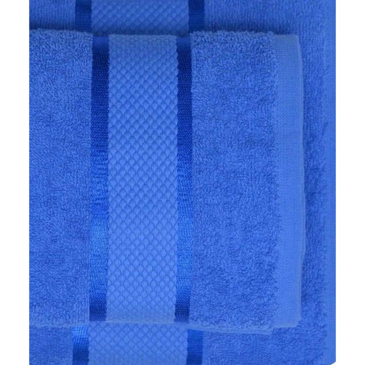 Комплект от 6 кърпи за баня, памук, обикновен, 400g/m², 50x90cm/70x140cm, син