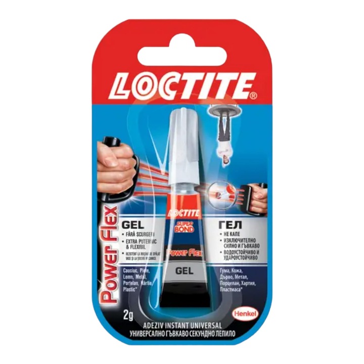 Adeziv instant Loctite Super Bond Power Flex Gel 12x 2 g