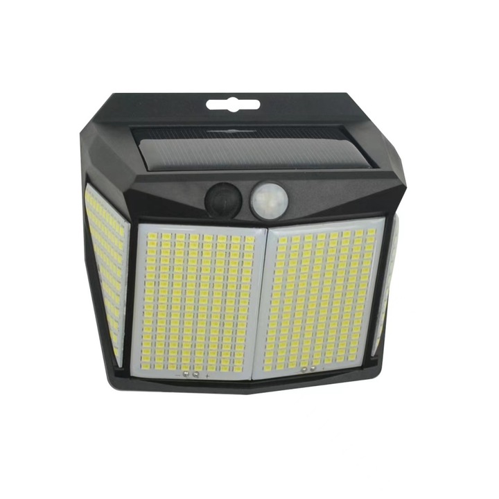 Lampa solara cu senzor miscare si panou solar, 10W, ip65