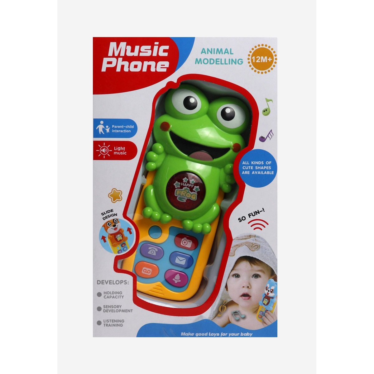 Интерактивен мобилен телефон за деца, различни звуци и светлини, 5 ...