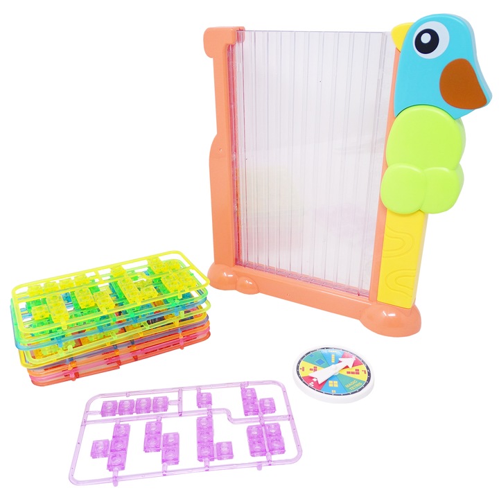 Joc de inteligenta Tetris puzzle pentru copii, Roz Piersica, SALAMANDRA KIDS®