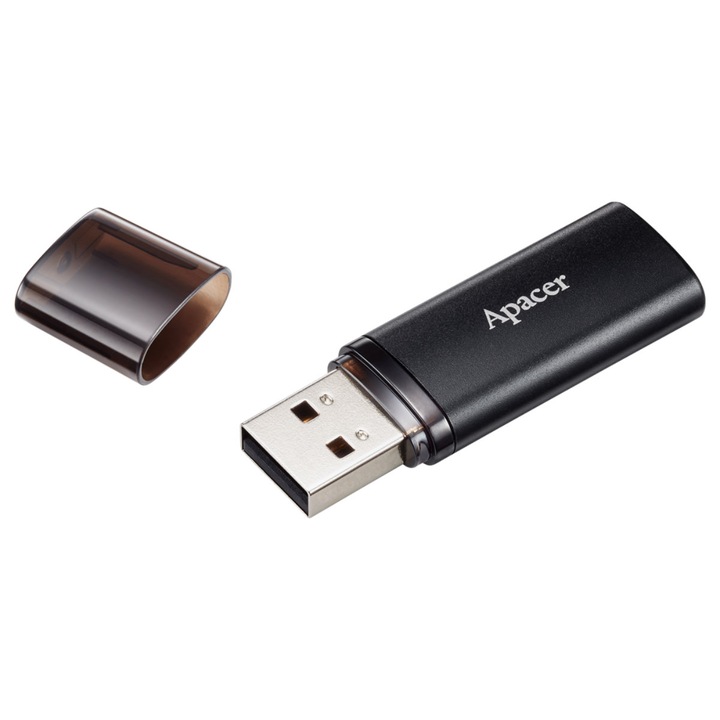 USB памет Apacer 64GB AH25B USB 3.2, капак, черна
