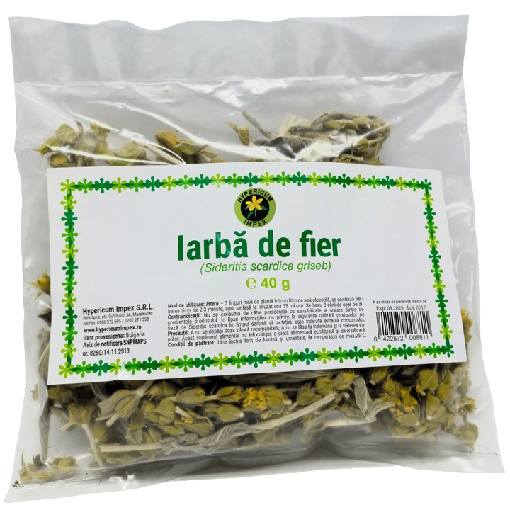 Ceai de Iarba-de-Fier (Sideritis scardica griseb), Hypericum, 40g, Seva Plant