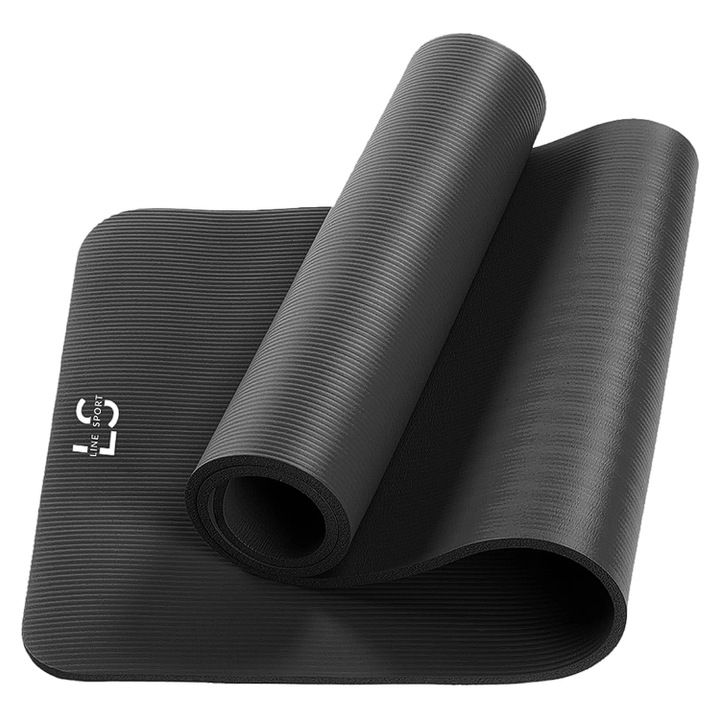 Saltea yoga si fitness Line Sport 180 cm – covoras antiderapant, gros, confortabil si rezistent pentru exercitii, stretching si Pilates