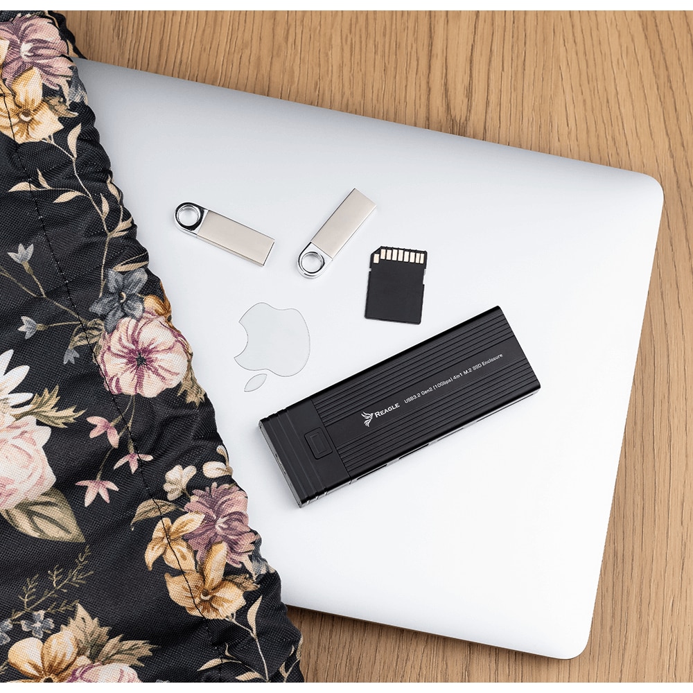 Външен шкаф SSD NVME SATA M.2 ХЪБ USB-C 3.1 M1 M2 Reagle адаптер - eMAG.bg