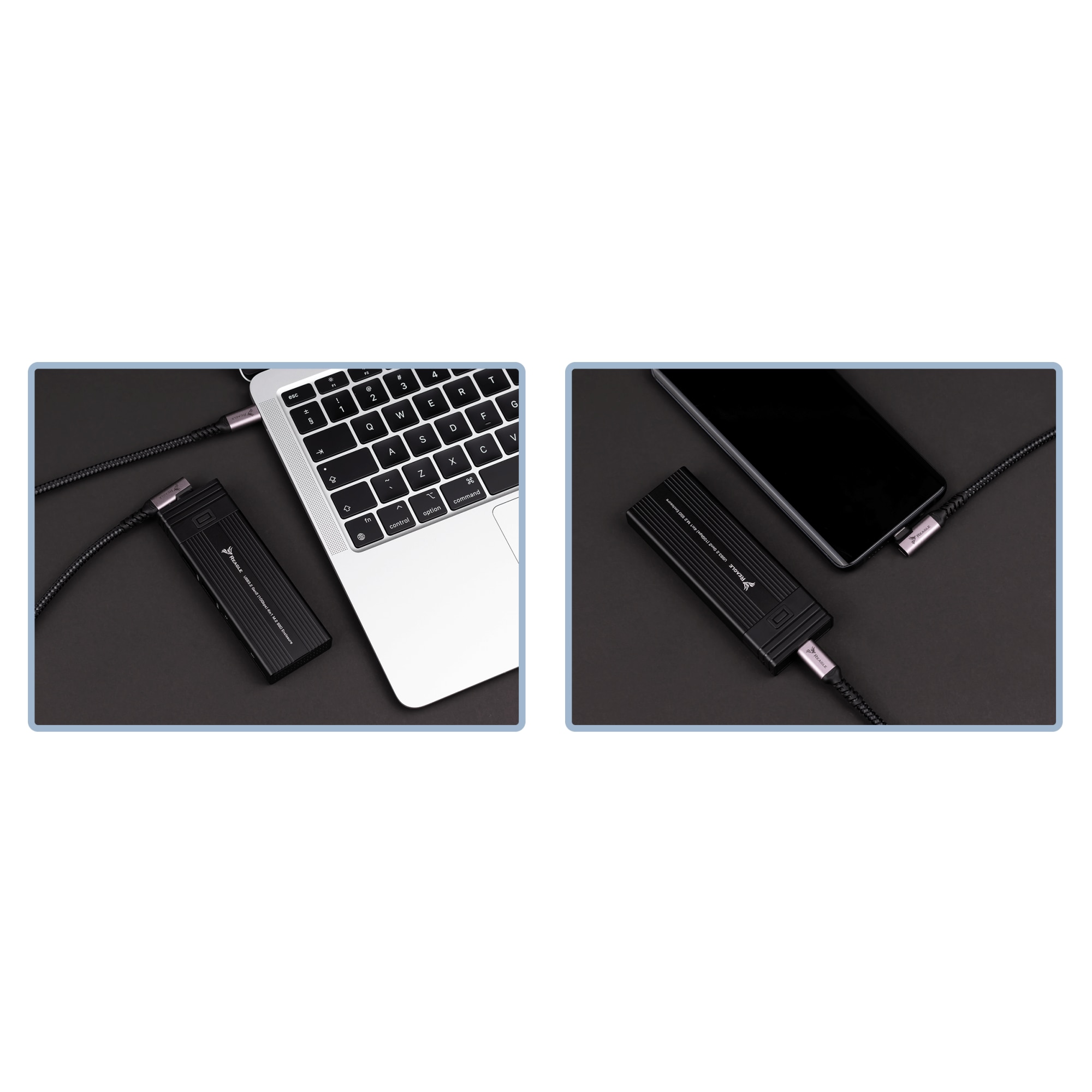 Външен шкаф SSD NVME SATA M.2 ХЪБ USB-C 3.1 M1 M2 Reagle адаптер - eMAG.bg