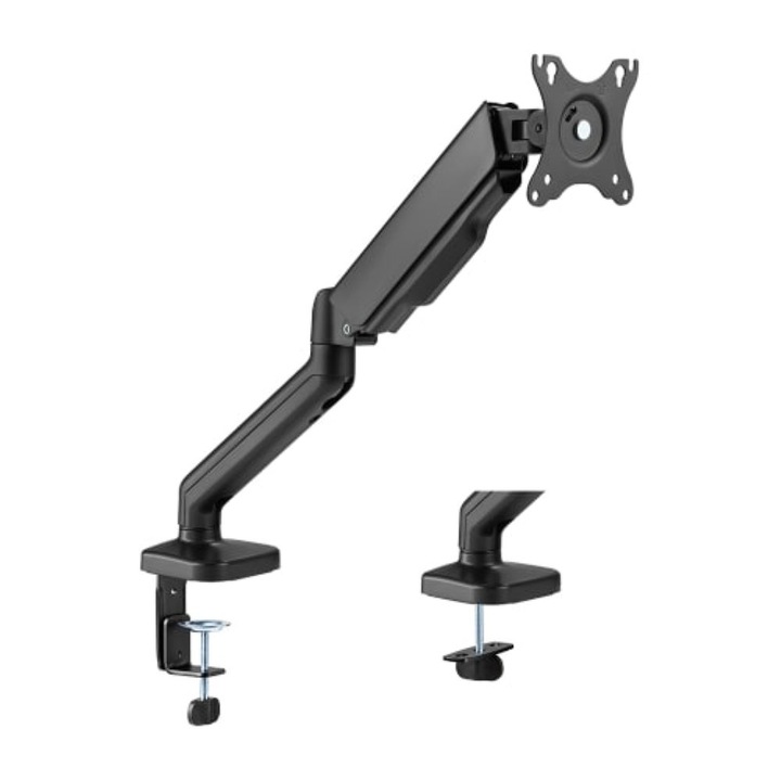Стойка за настолен монитор с пружина Blackmount MNT46, 17"-32", макс. 9 кг, стомана, черна
