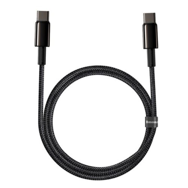Cablu de incarcare USB-C / USB-C 100W 5A Baseus CATWJ-01 1m negru