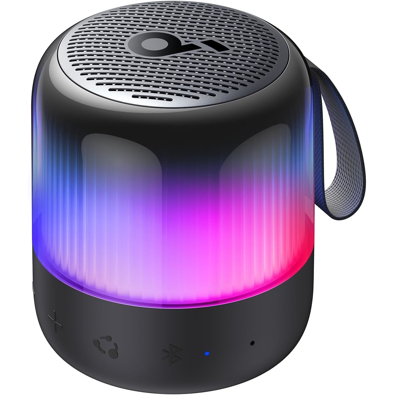 Boxa portabila wireless Anker SoundCore Glow Mini, 8W, Autonomie 12H, Sunet 360°, IP67, Negru