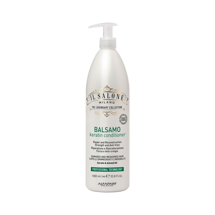 Balsam cu Keratina pentru par deteriorat Alfaparf IL Salone Milano Keratin, 1000 ml