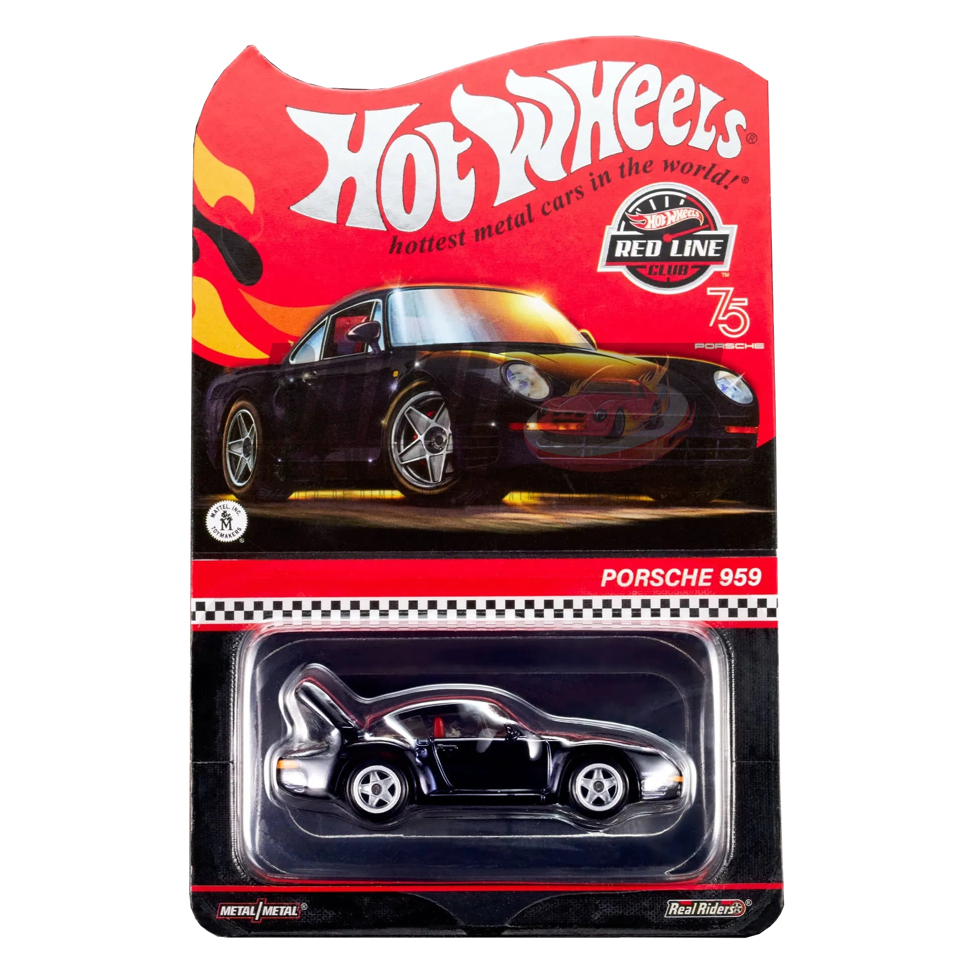 Masinuta de colectie Hot Wheels Porsche 959, RLC - Red Line Club