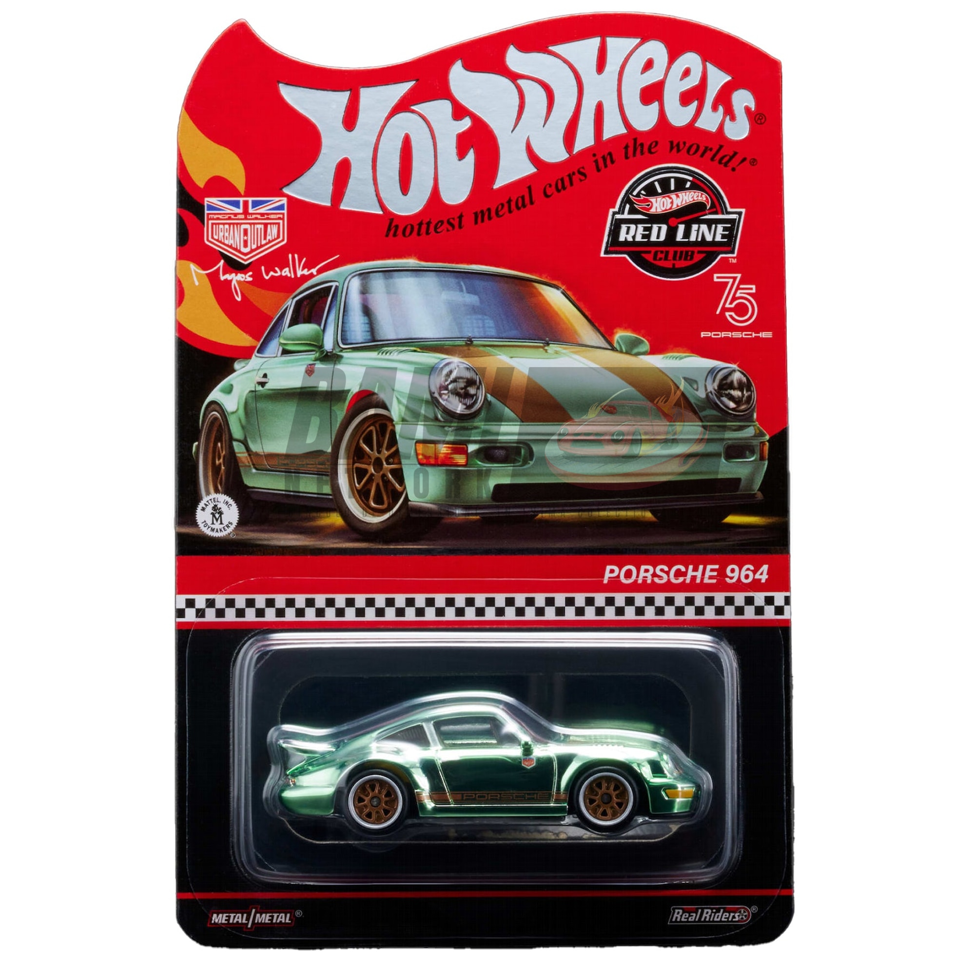 Masinuta de colectie Hot Wheels Porsche 964, RLC - Red Line Club